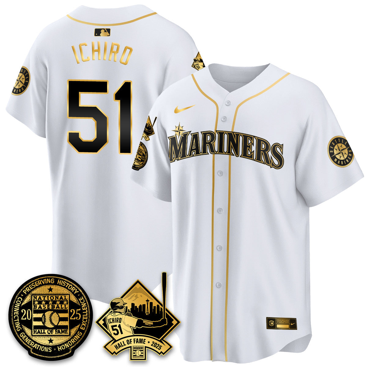 SEA Ichiro Number Retirement Jersey V2 - Stitched