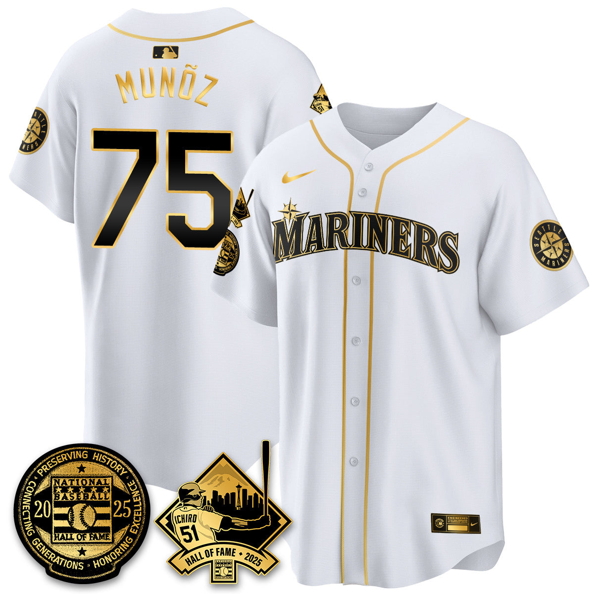 SEA Ichiro Number Retirement Jersey V2 - Stitched