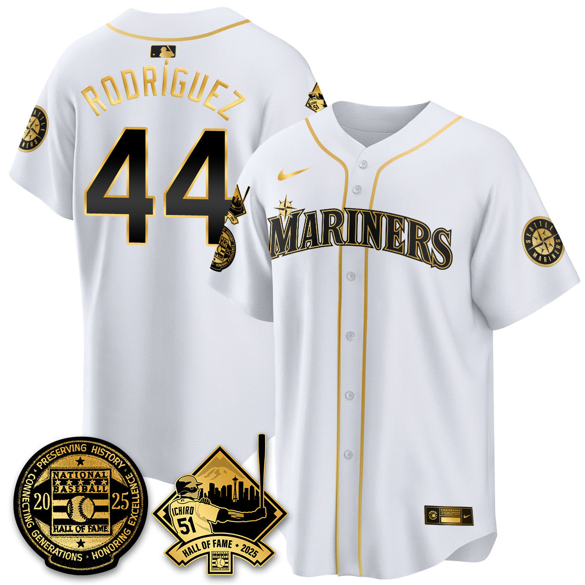 SEA Ichiro Number Retirement Jersey V2 - Stitched