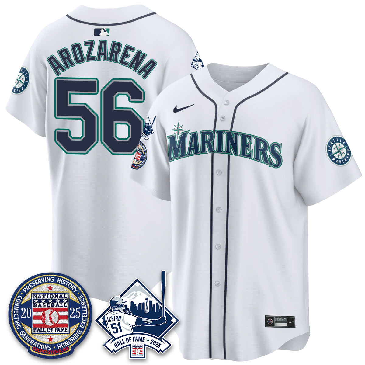 SEA Ichiro Number Retirement Jersey V2 - Stitched