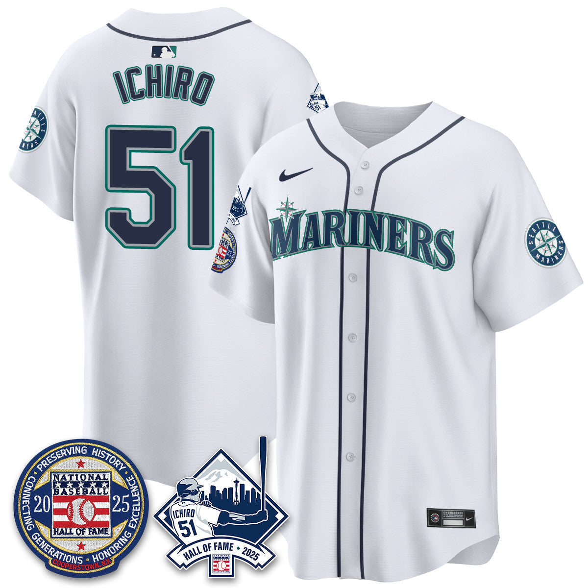 SEA Ichiro Number Retirement Jersey V2 - Stitched