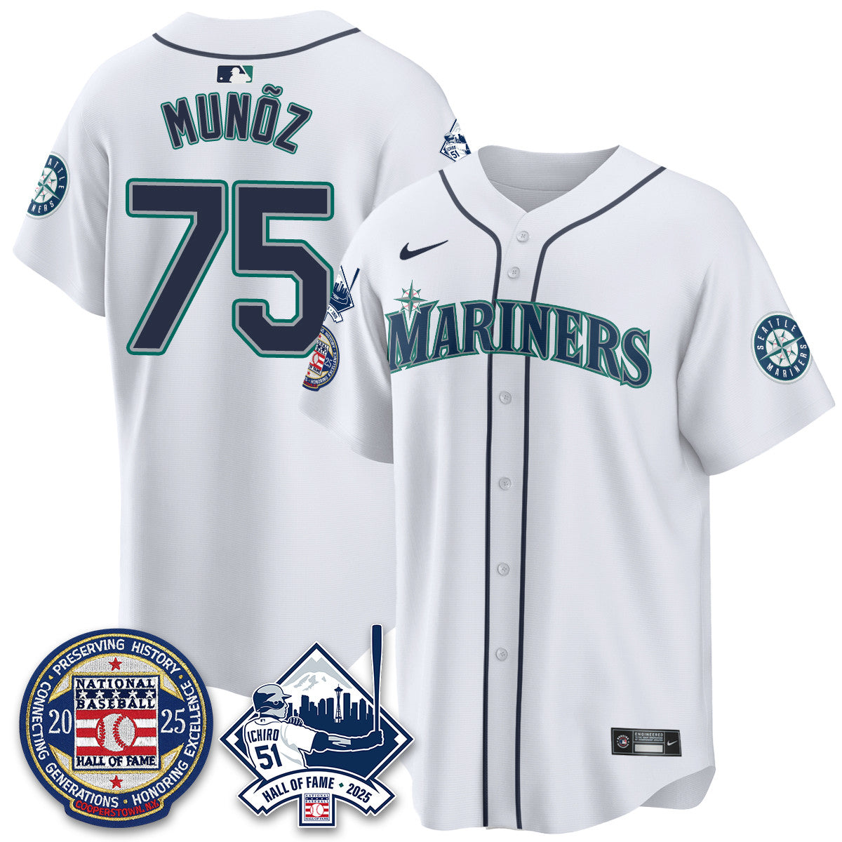 SEA Ichiro Number Retirement Jersey V2 - Stitched