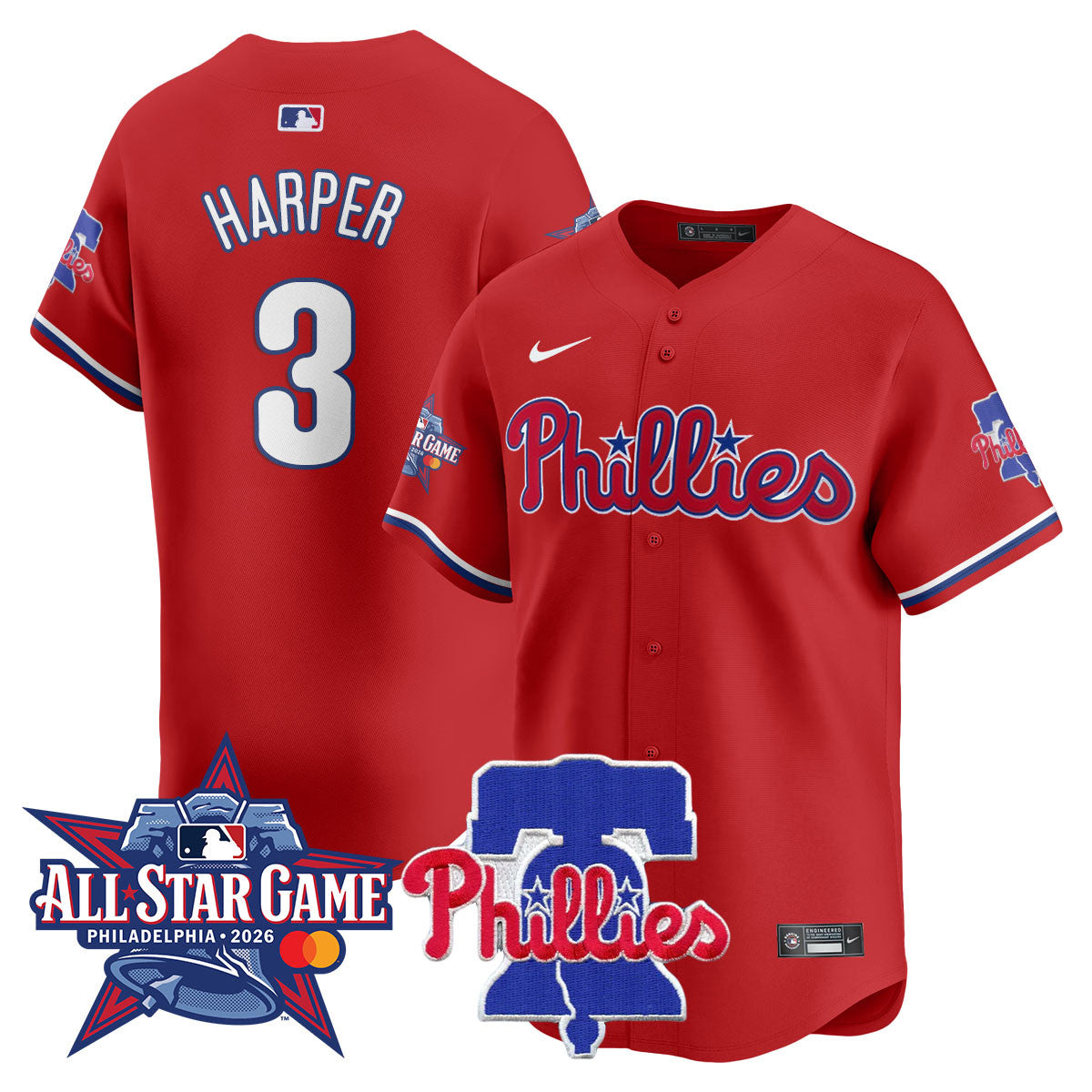 PHI 2026 MLB All-Star Jersey - Stitched