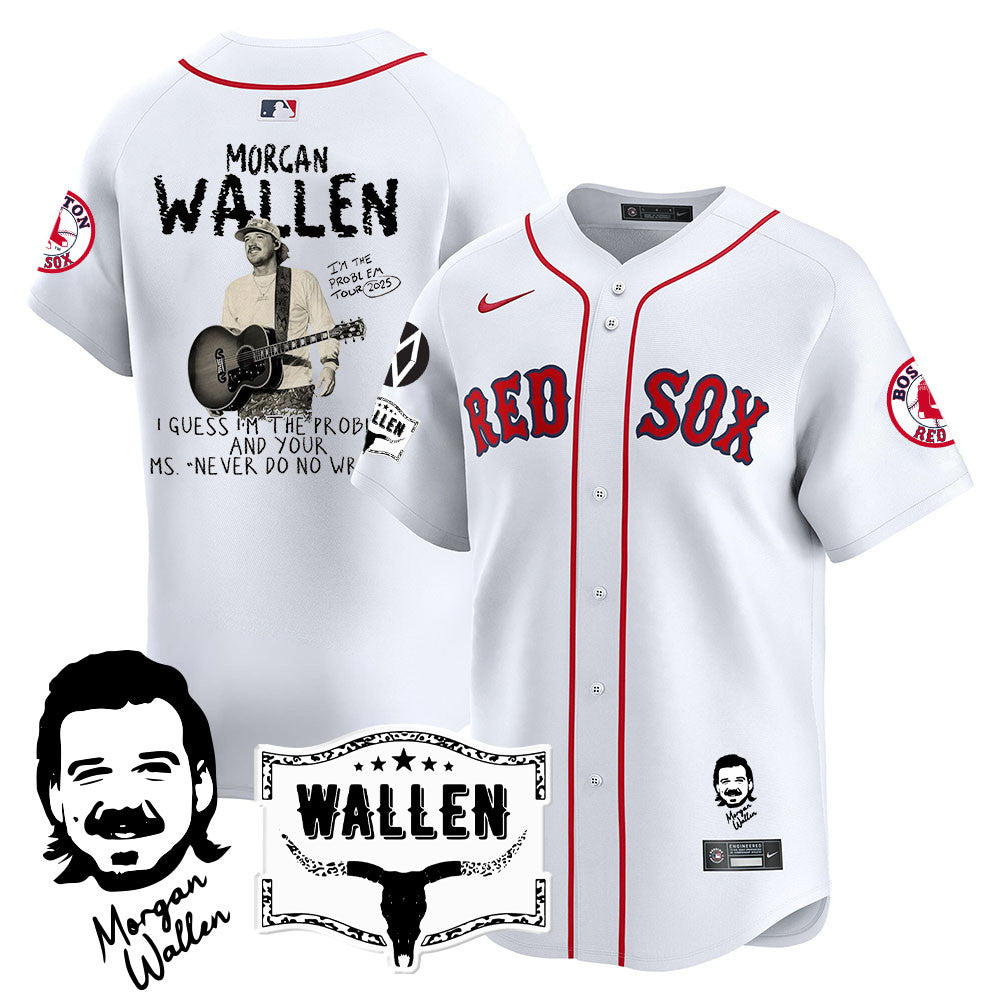 BOS Morgan Wallen 2025 Jersey - Stitched
