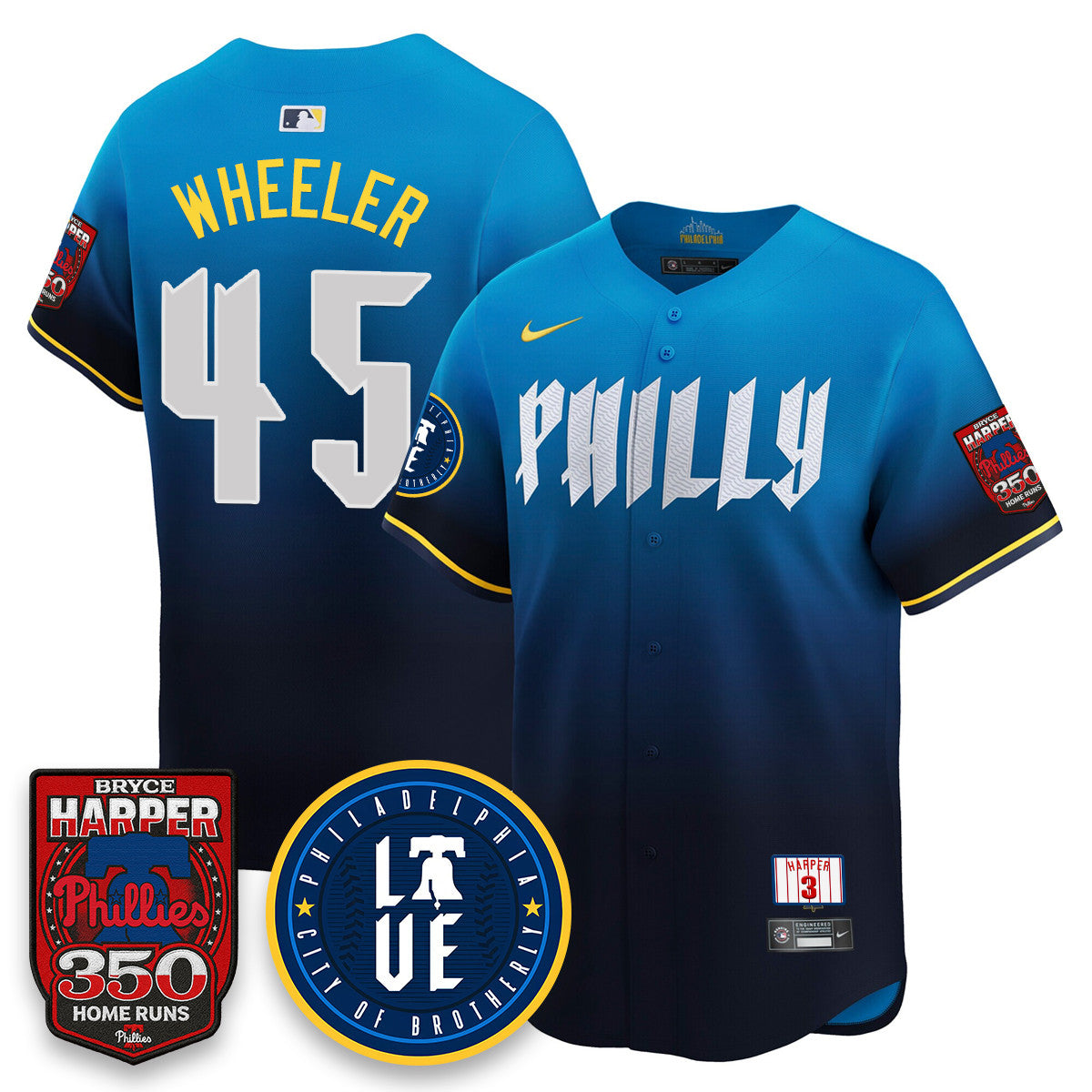 Bryce Harper PHI 350 Home Runs Jersey - Stitched