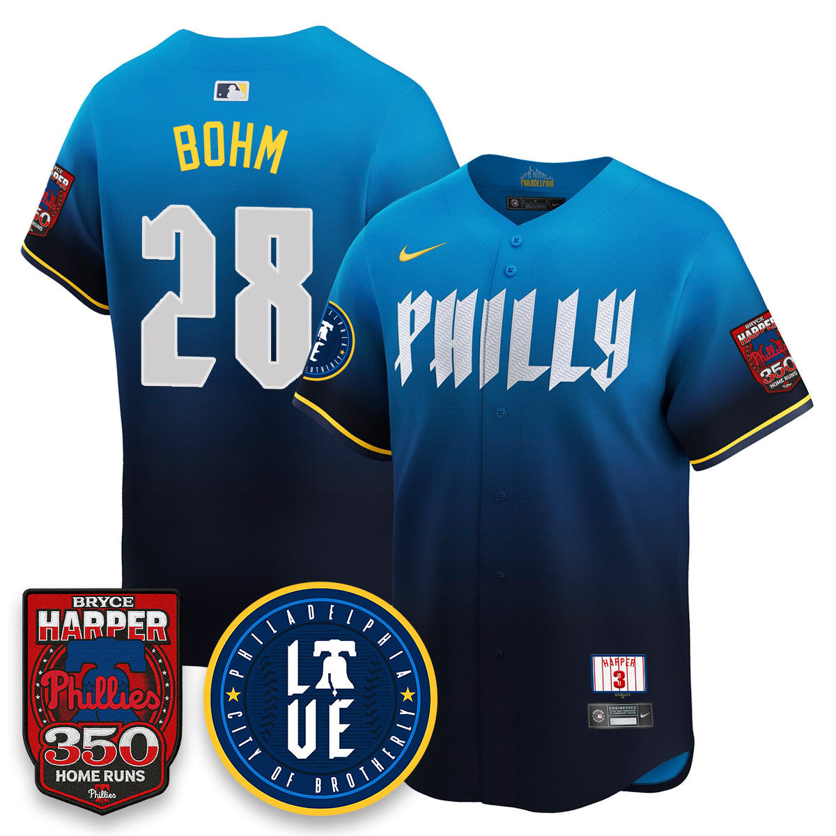 Bryce Harper PHI 350 Home Runs Jersey - Stitched