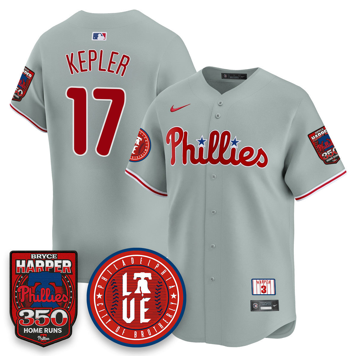 Bryce Harper PHI 350 Home Runs Jersey - Stitched