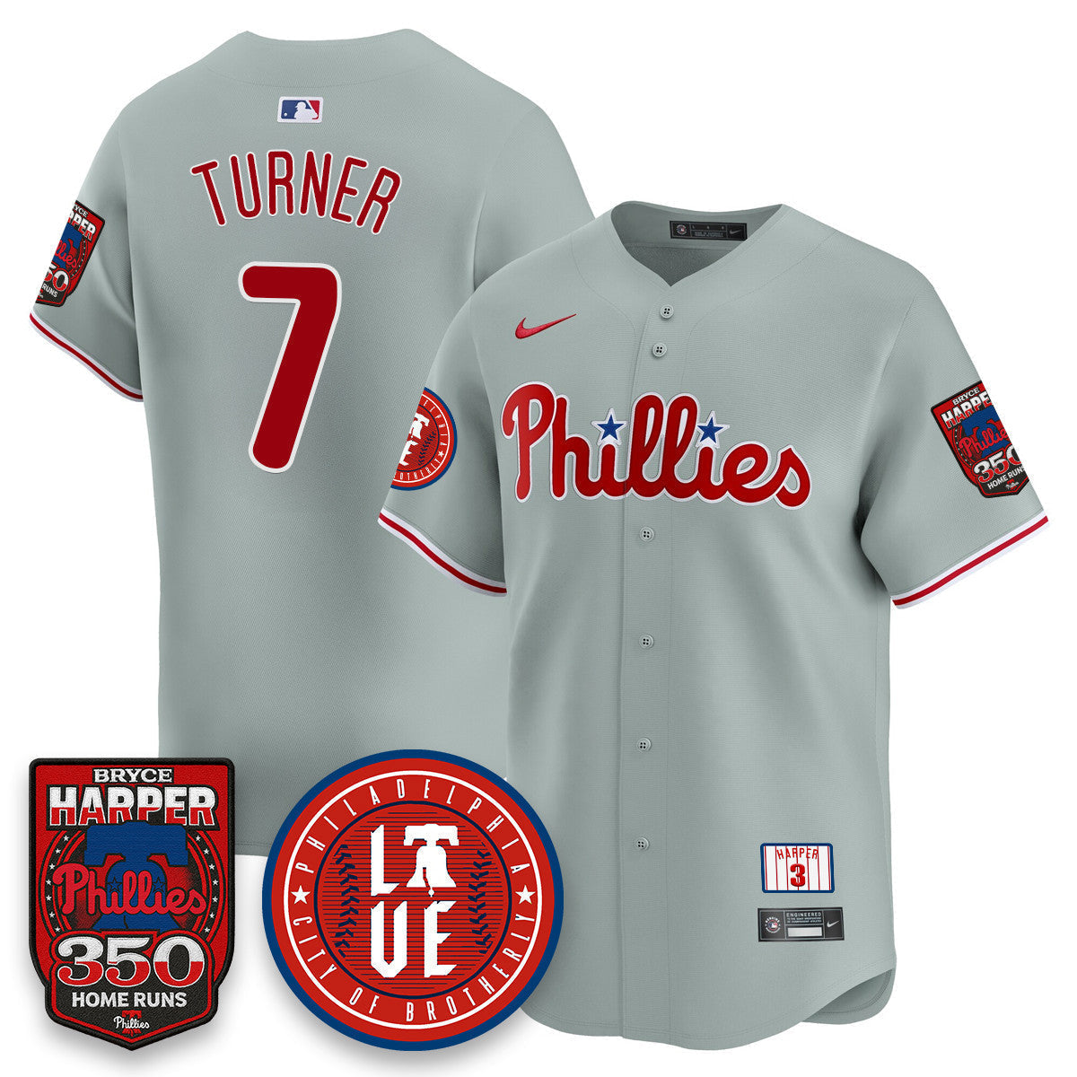 Bryce Harper PHI 350 Home Runs Jersey - Stitched