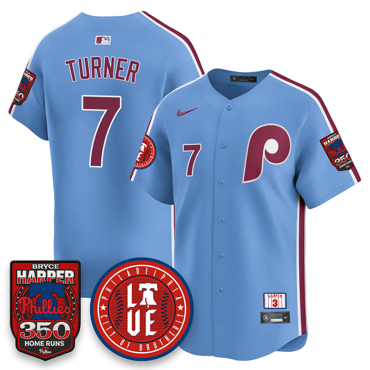 Bryce Harper PHI 350 Home Runs Jersey - Stitched