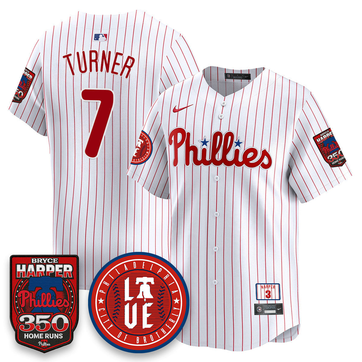 Bryce Harper PHI 350 Home Runs Jersey - Stitched