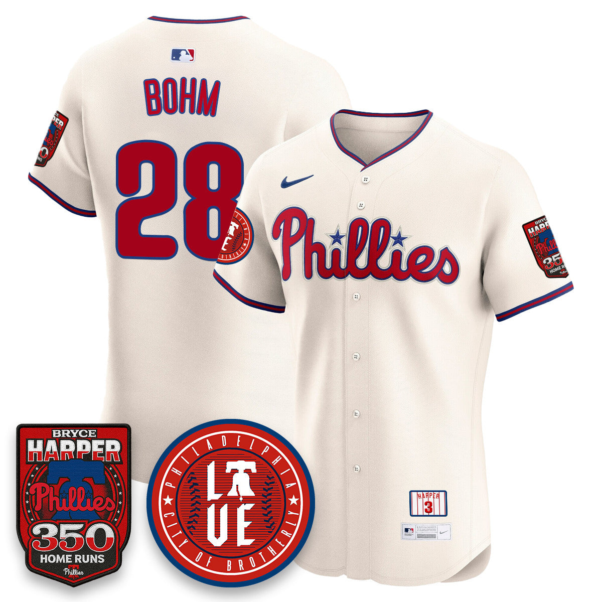 Bryce Harper PHI 350 Home Runs Jersey - Stitched