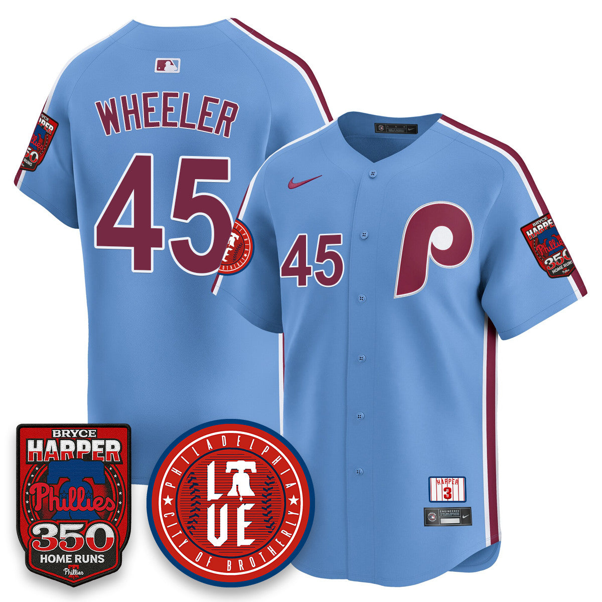 Bryce Harper PHI 350 Home Runs Jersey - Stitched