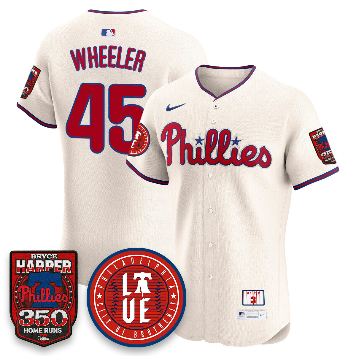 Bryce Harper PHI 350 Home Runs Jersey - Stitched