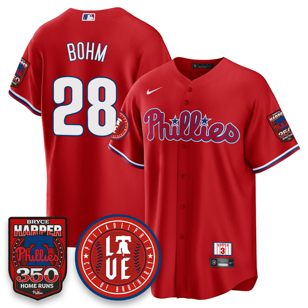 Bryce Harper PHI 350 Home Runs Jersey - Stitched