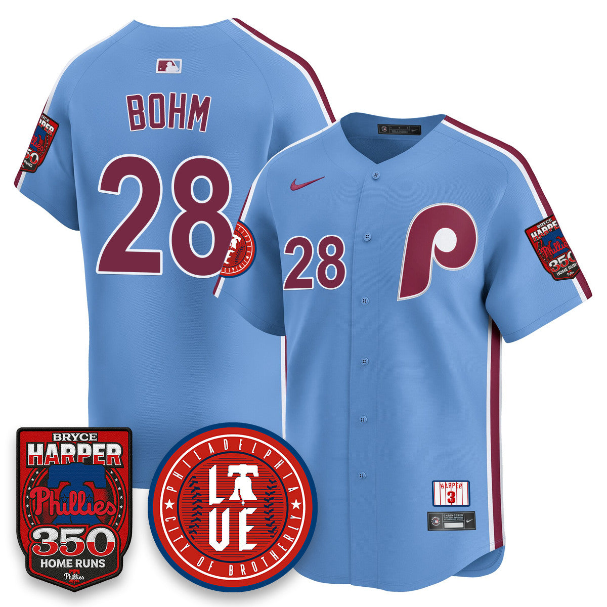 Bryce Harper PHI 350 Home Runs Jersey - Stitched