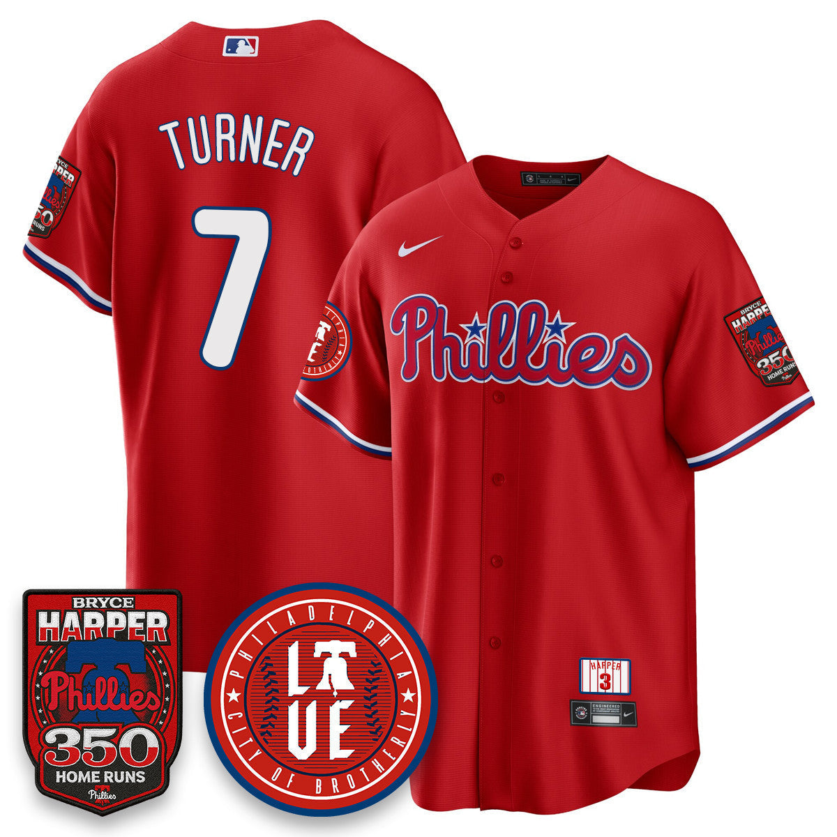 Bryce Harper PHI 350 Home Runs Jersey - Stitched