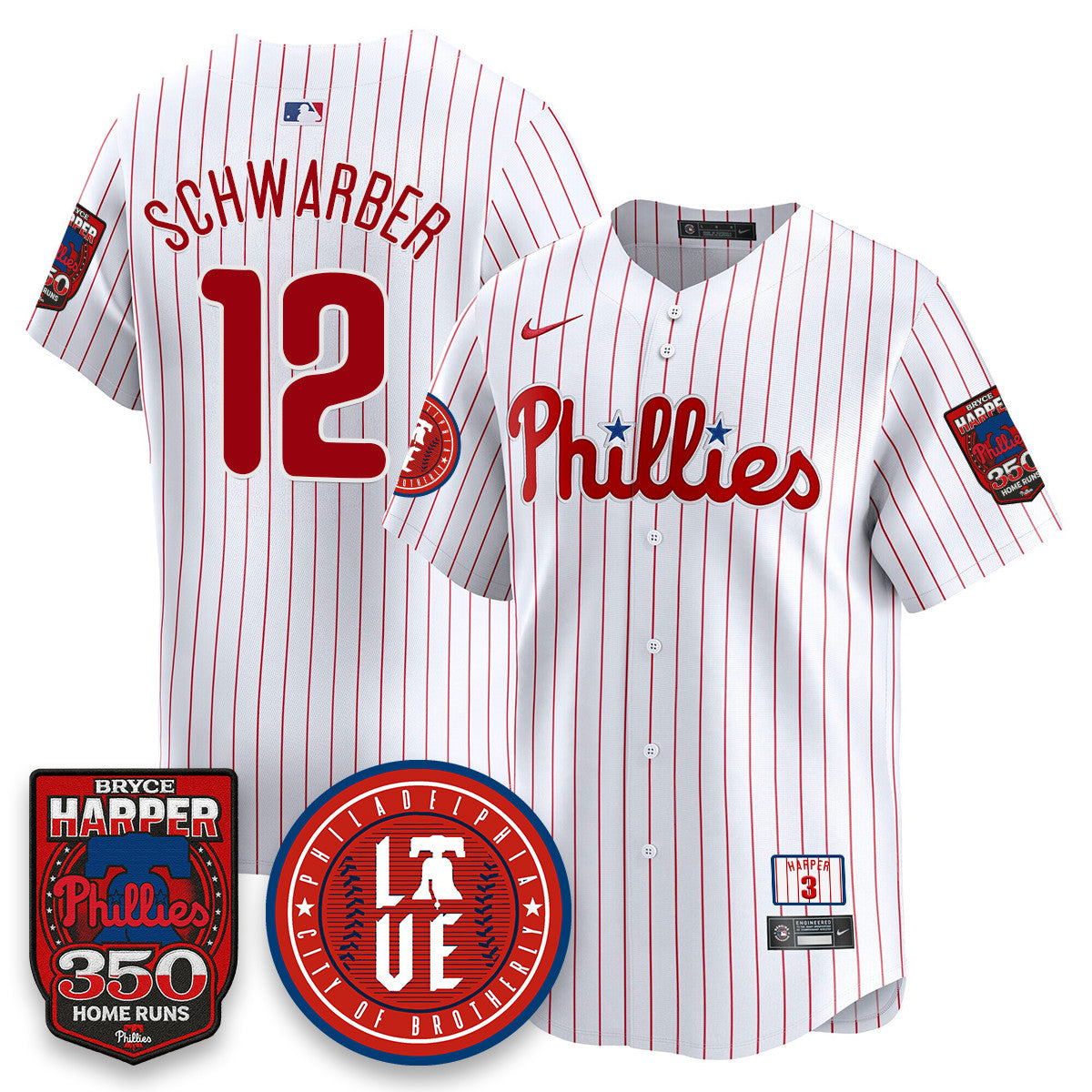 Bryce Harper PHI 350 Home Runs Jersey - Stitched