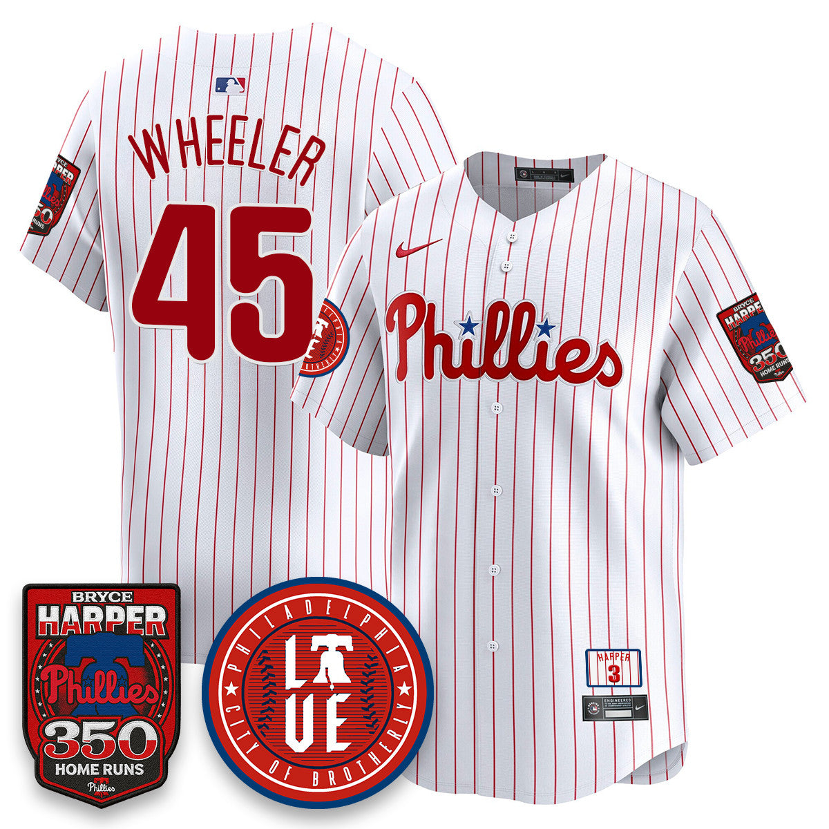 Bryce Harper PHI 350 Home Runs Jersey - Stitched