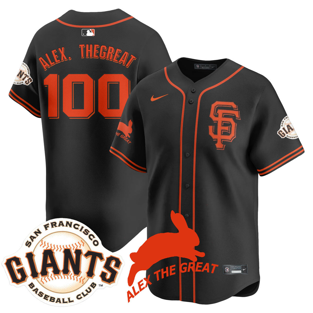 SF "Alex the Great" Rabbit Memories 2025 Jersey - Stitched