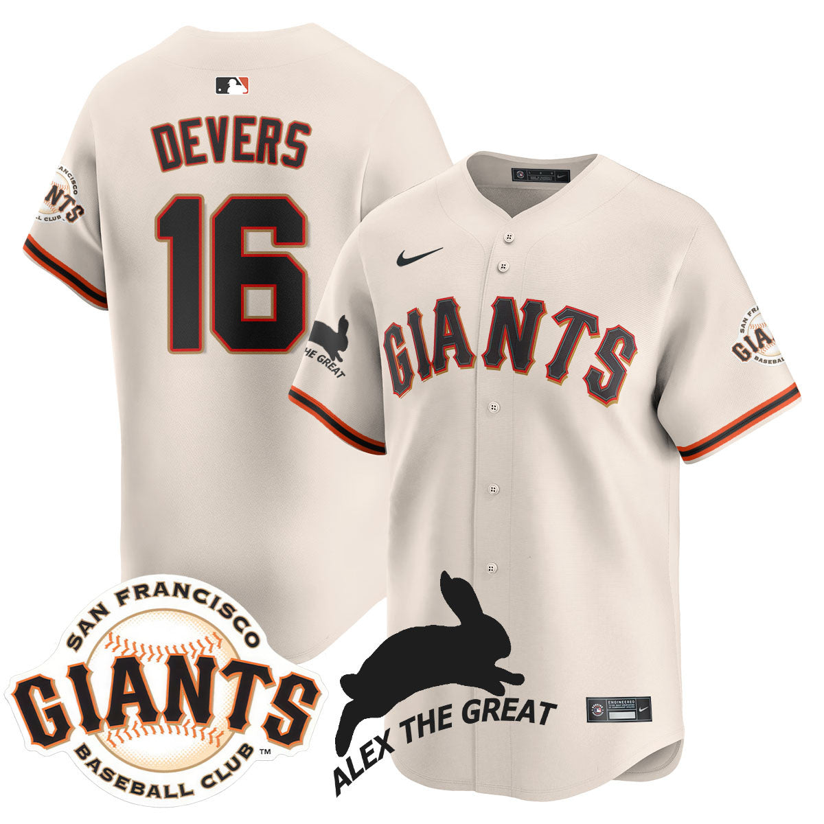 SF "Alex the Great" Rabbit Memories 2025 Jersey - Stitched