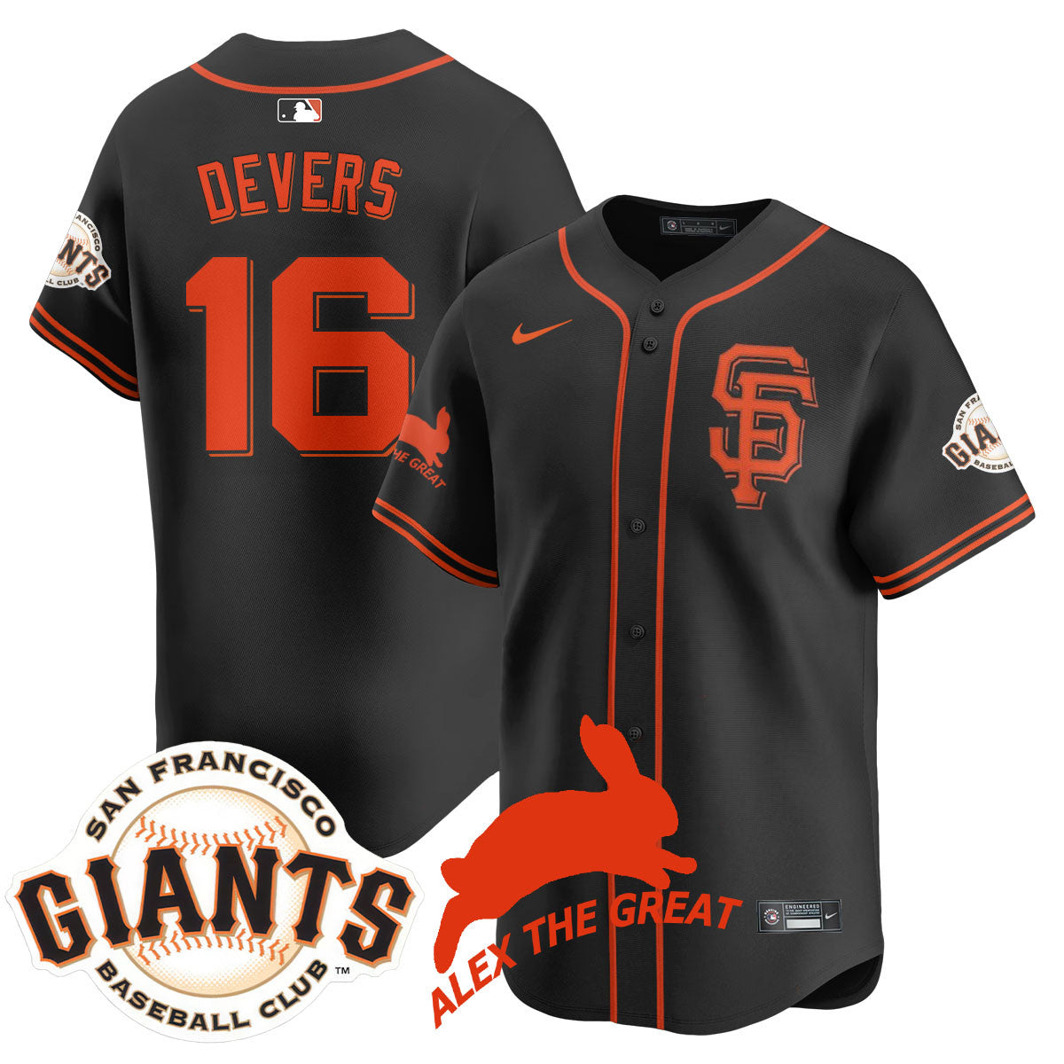 SF "Alex the Great" Rabbit Memories 2025 Jersey - Stitched