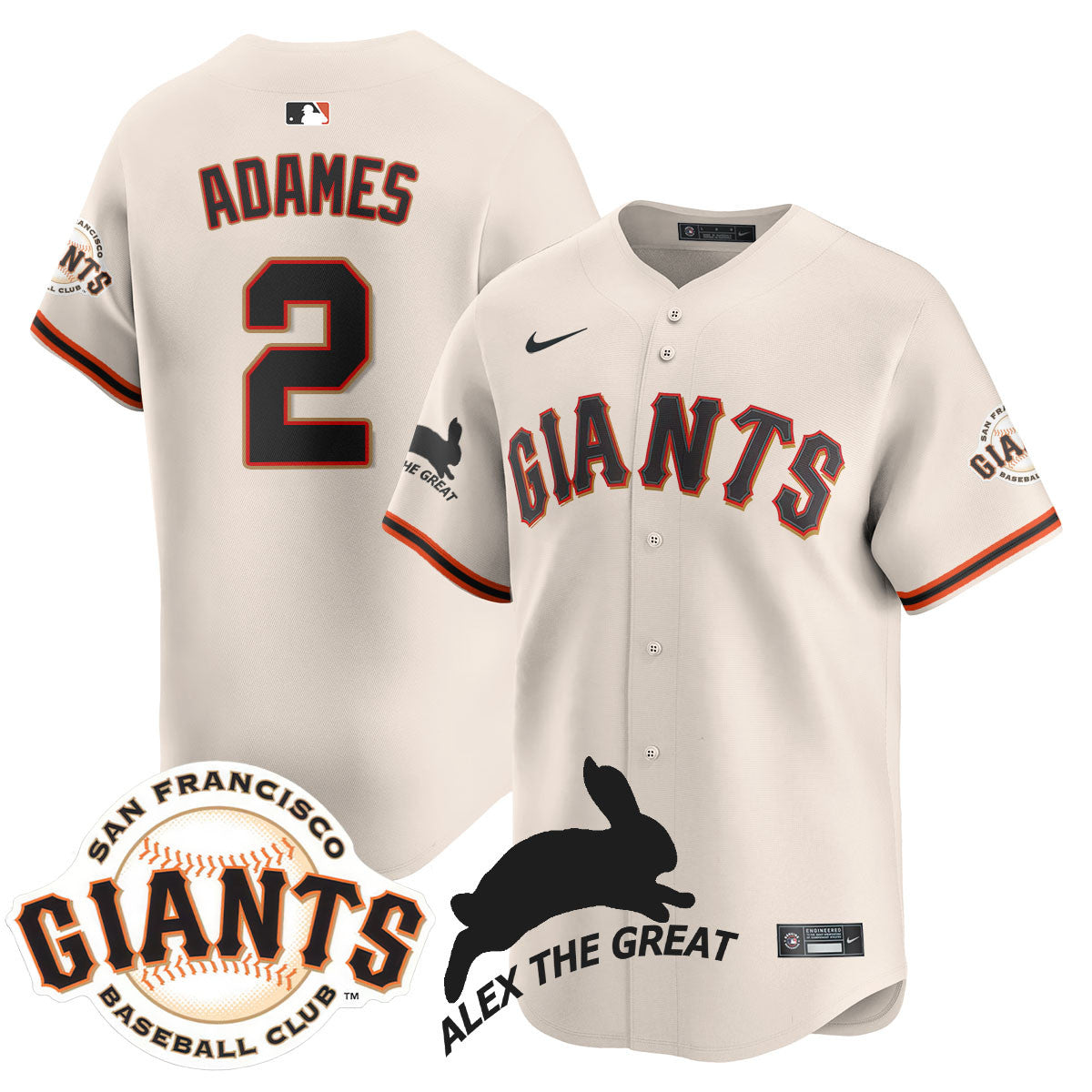 SF "Alex the Great" Rabbit Memories 2025 Jersey - Stitched