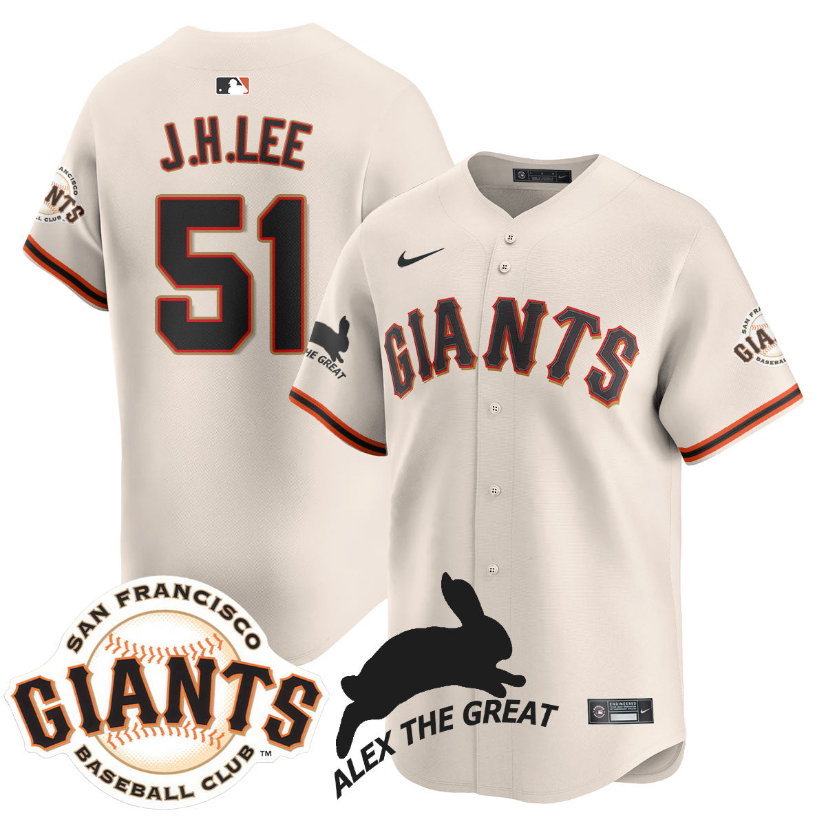 SF "Alex the Great" Rabbit Memories 2025 Jersey - Stitched