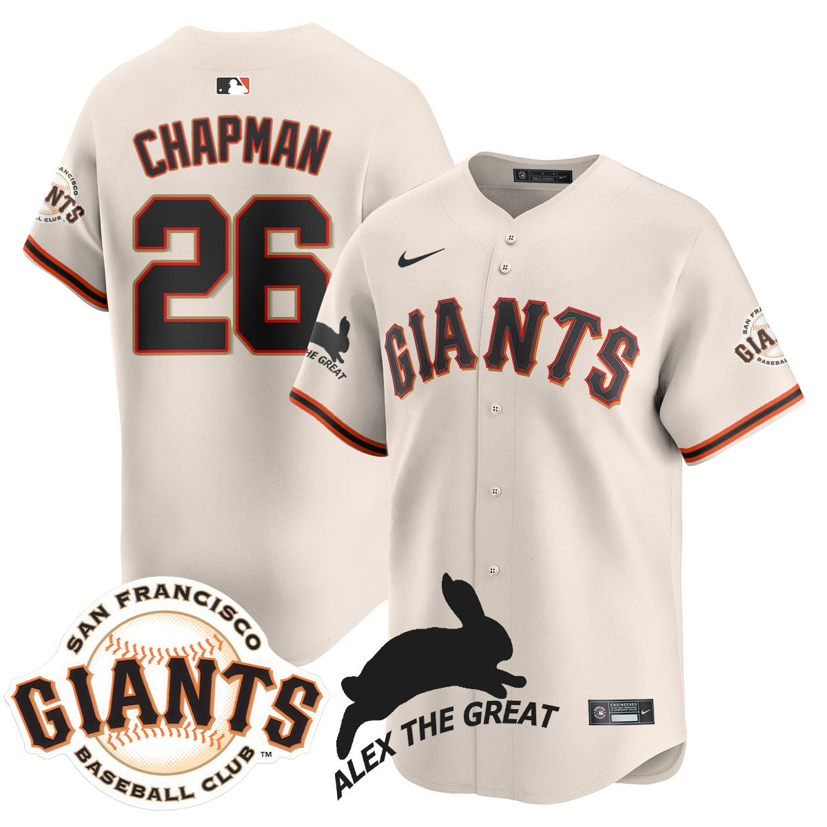 SF "Alex the Great" Rabbit Memories 2025 Jersey - Stitched
