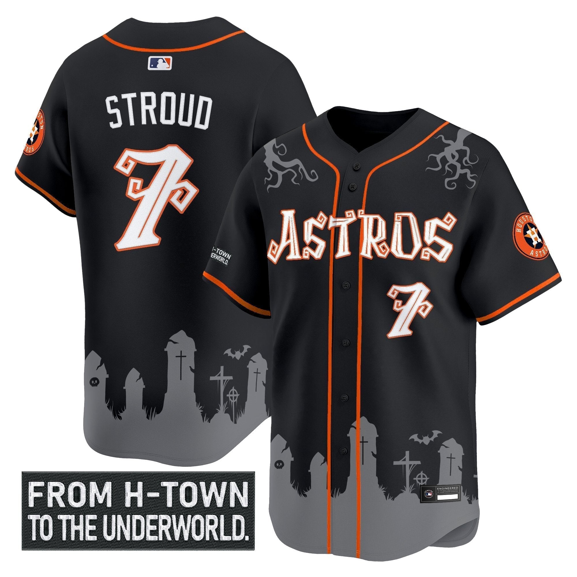 HOU 'Halloween Shadows Edition' Vapor Premier Limited Jersey - Stitched