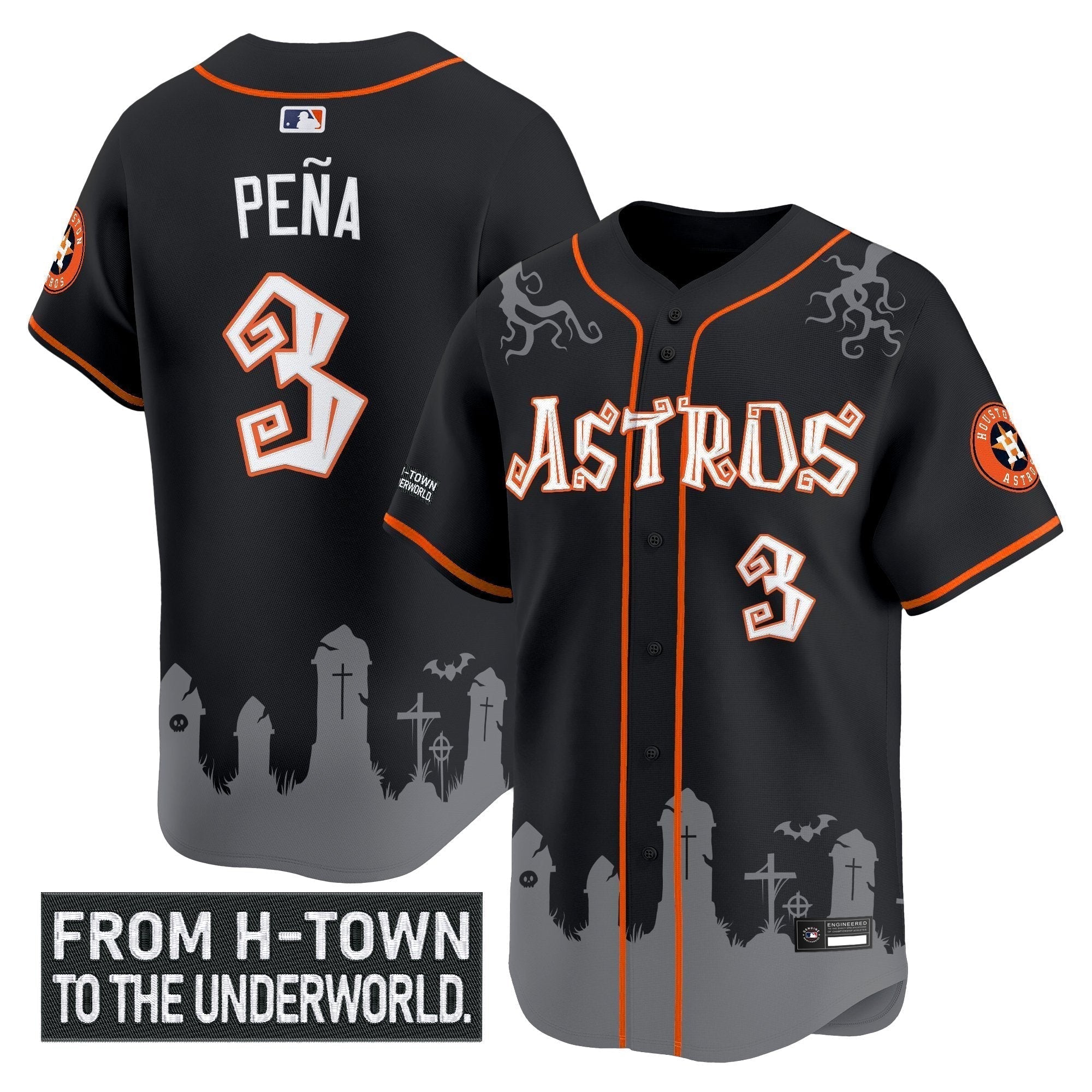 HOU 'Halloween Shadows Edition' Vapor Premier Limited Jersey - Stitched
