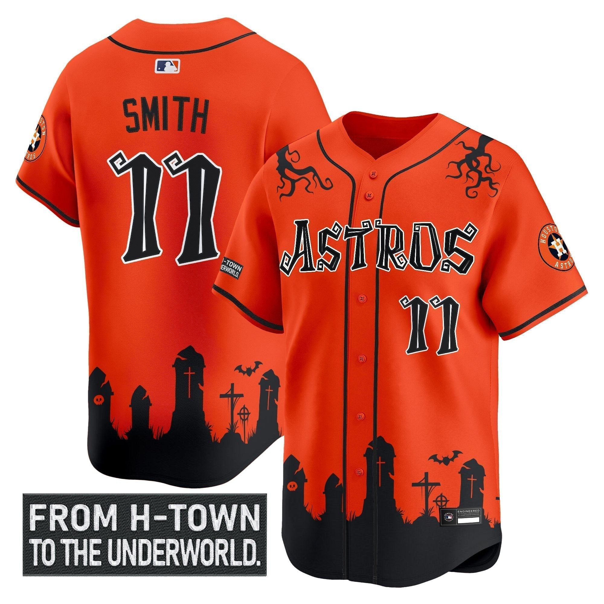 HOU 'Halloween Shadows Edition' Vapor Premier Limited Jersey - Stitched