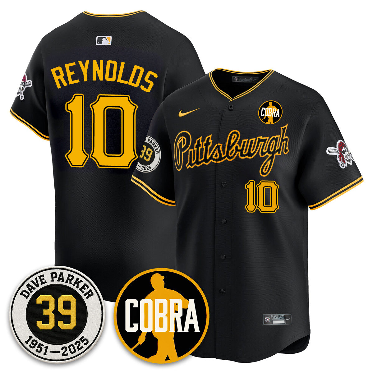 PIT Memories Dave Parker Jersey- “COBRA” Patch - Stitched