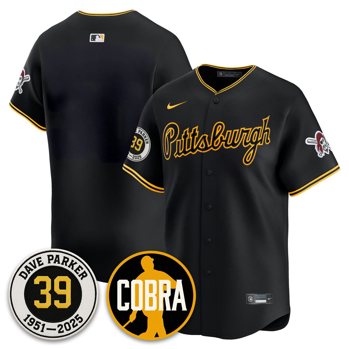 PIT Memories Dave Parker Jersey- “COBRA” Patch - Stitched