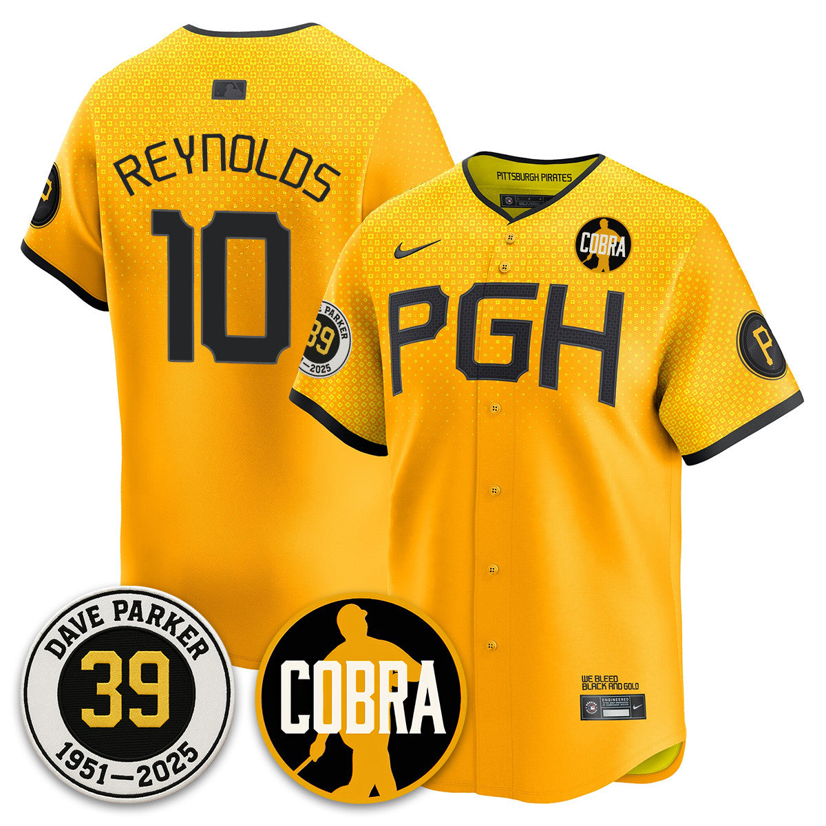 PIT Memories Dave Parker Jersey- “COBRA” Patch - Stitched
