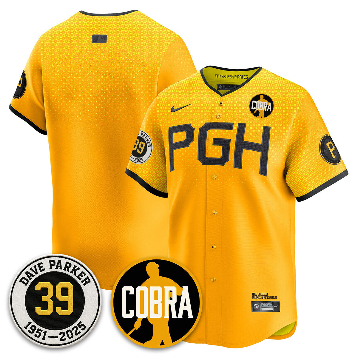 PIT Memories Dave Parker Jersey- “COBRA” Patch - Stitched