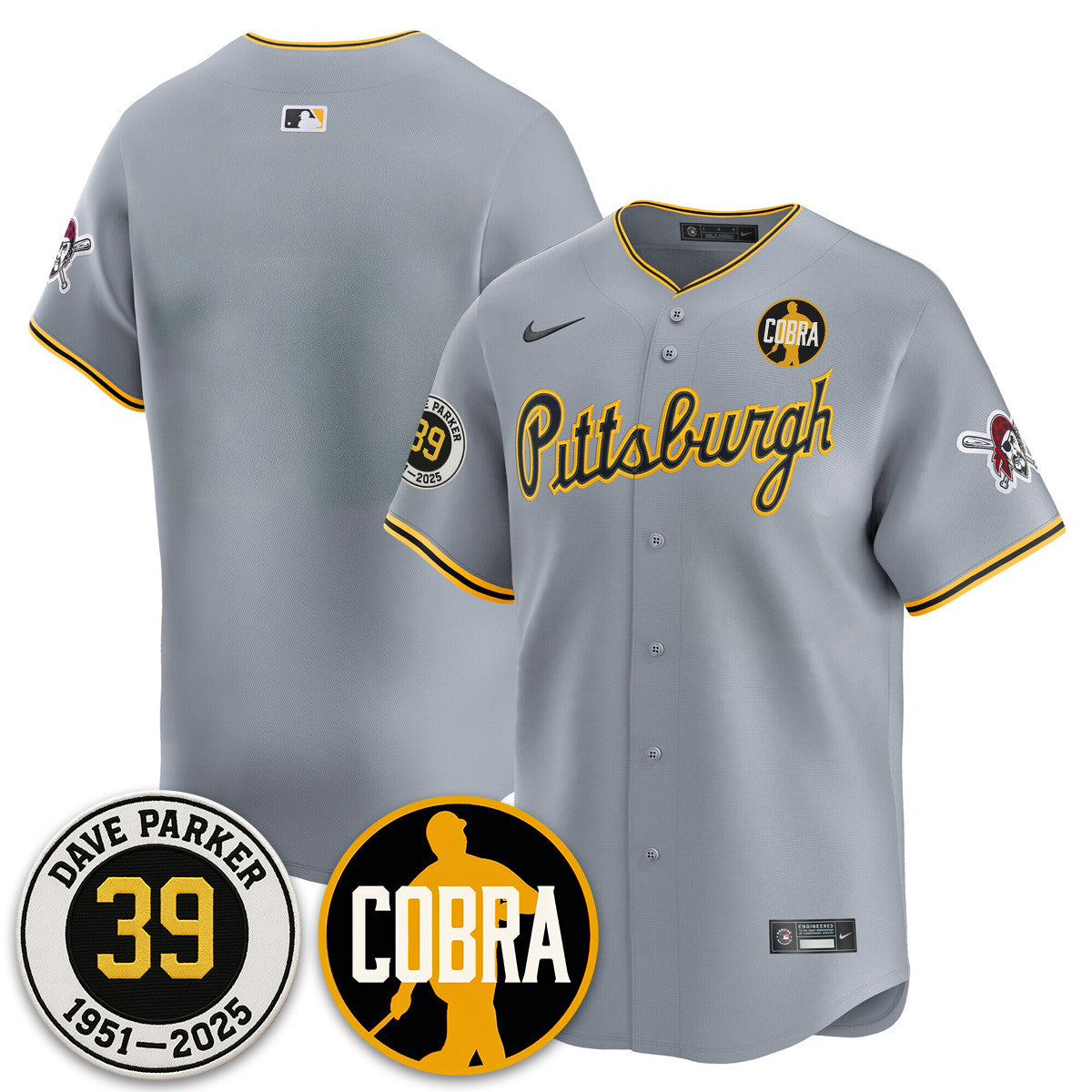 PIT Memories Dave Parker Jersey- “COBRA” Patch - Stitched