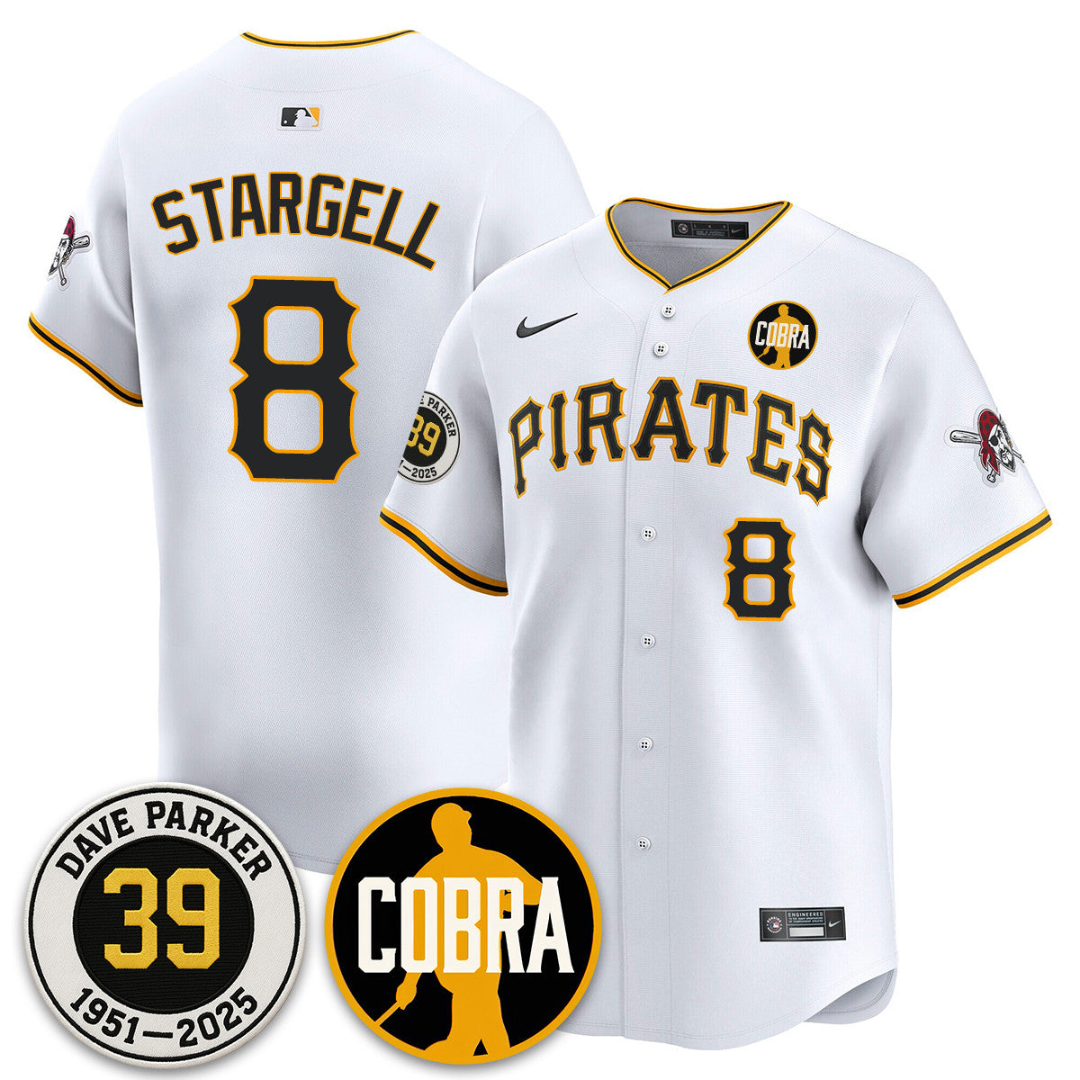 PIT Memories Dave Parker Jersey- “COBRA” Patch - Stitched