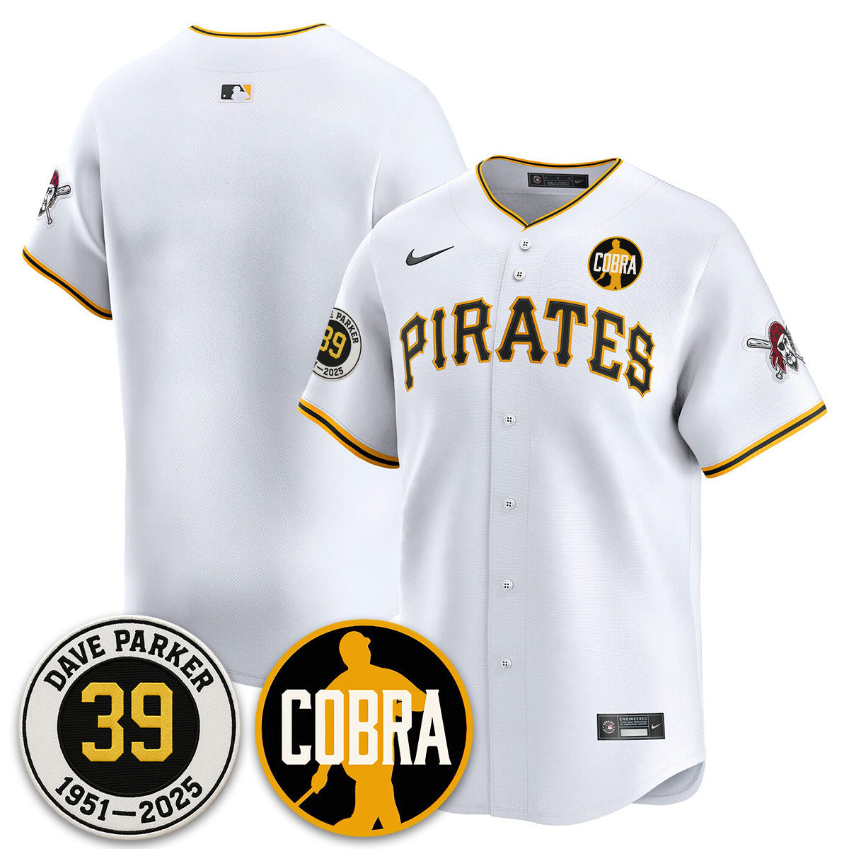 PIT Memories Dave Parker Jersey- “COBRA” Patch - Stitched