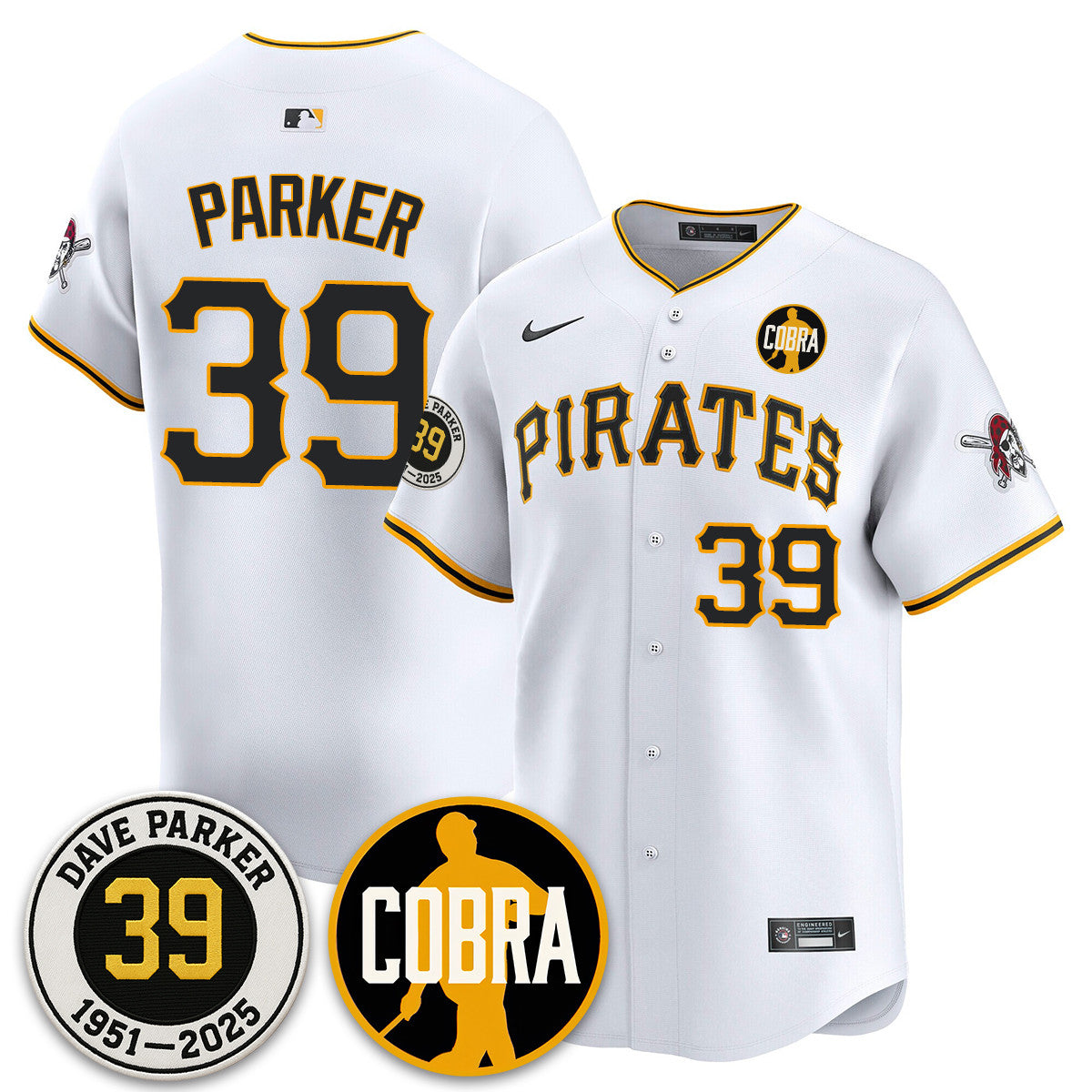 PIT Memories Dave Parker Jersey- “COBRA” Patch - Stitched
