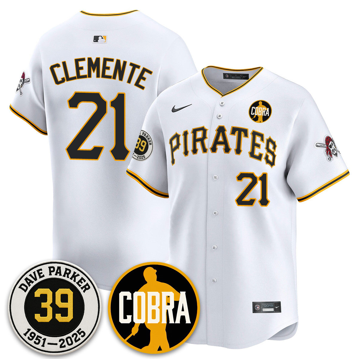 PIT Memories Dave Parker Jersey- “COBRA” Patch - Stitched