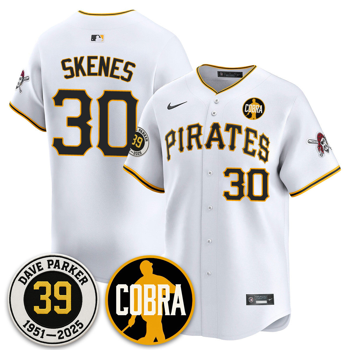 PIT Memories Dave Parker Jersey- “COBRA” Patch - Stitched