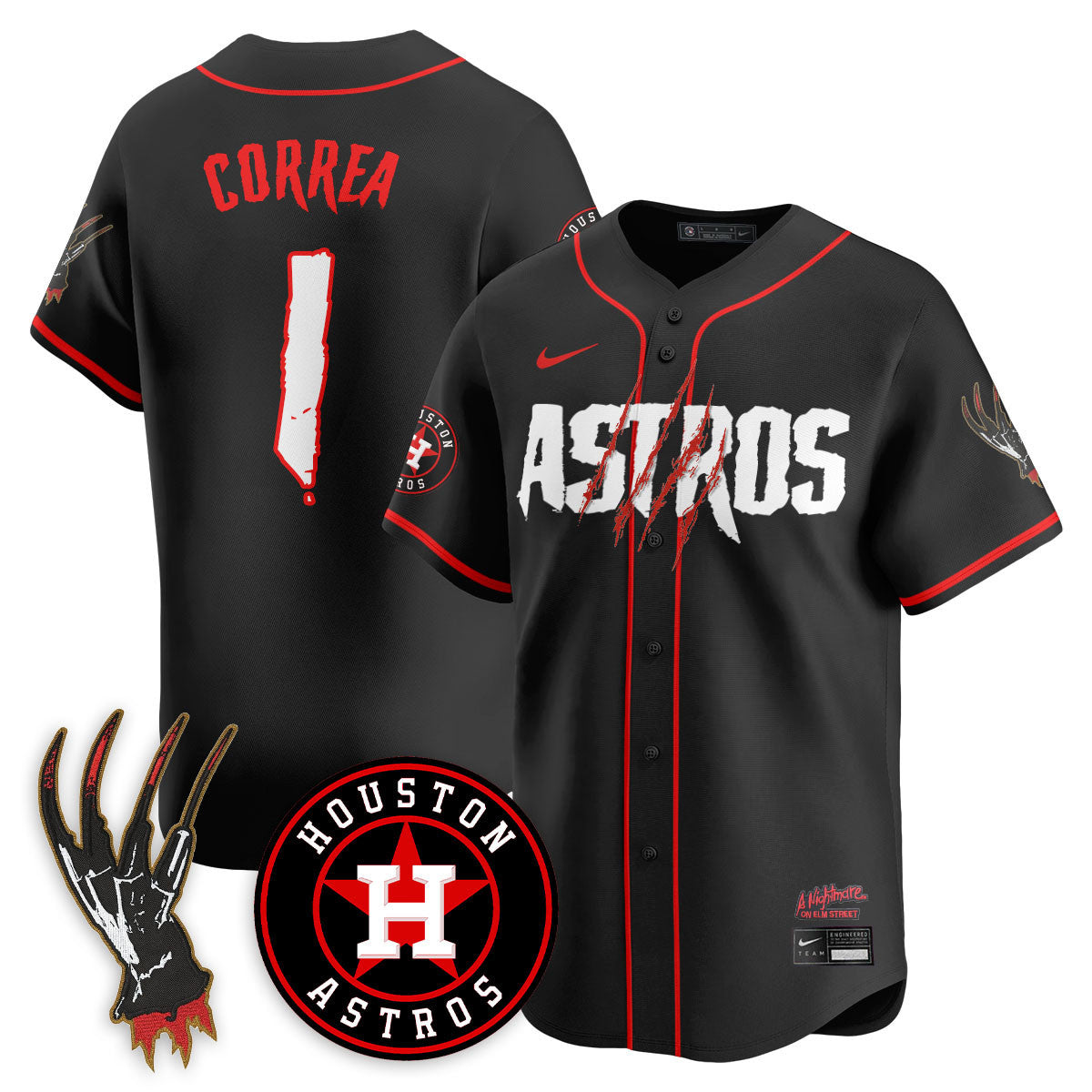 HOU "A Nightmare on Elm Street" Jersey - Stitched