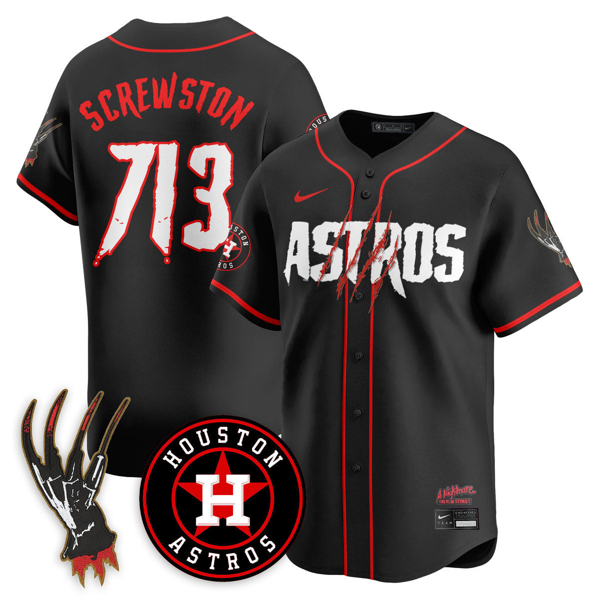 HOU "A Nightmare on Elm Street" Jersey - Stitched
