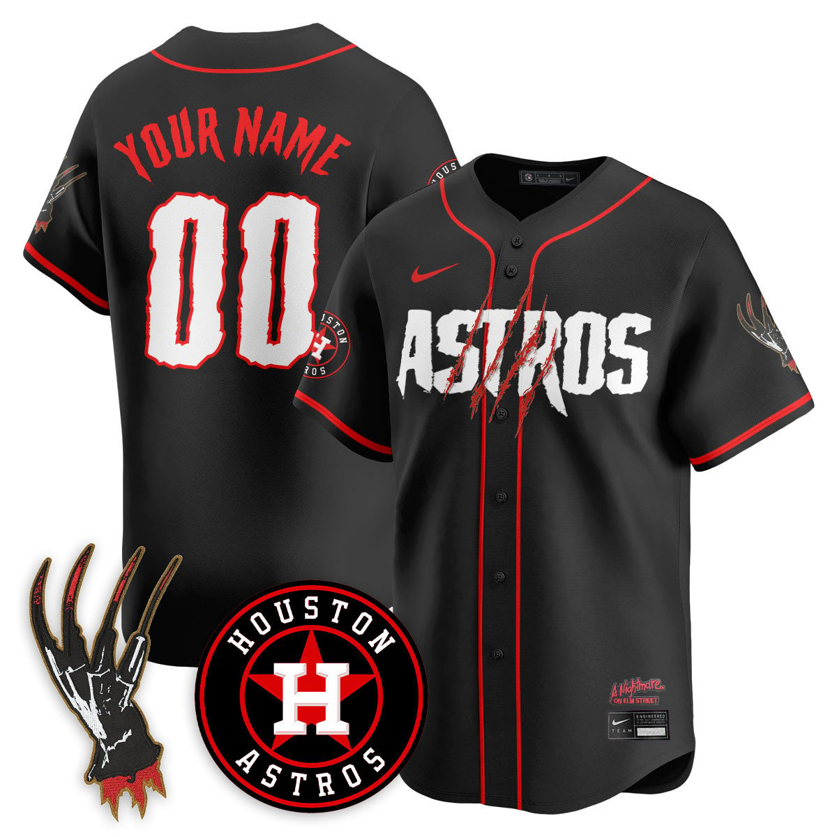 HOU "A Nightmare on Elm Street" Jersey - Stitched