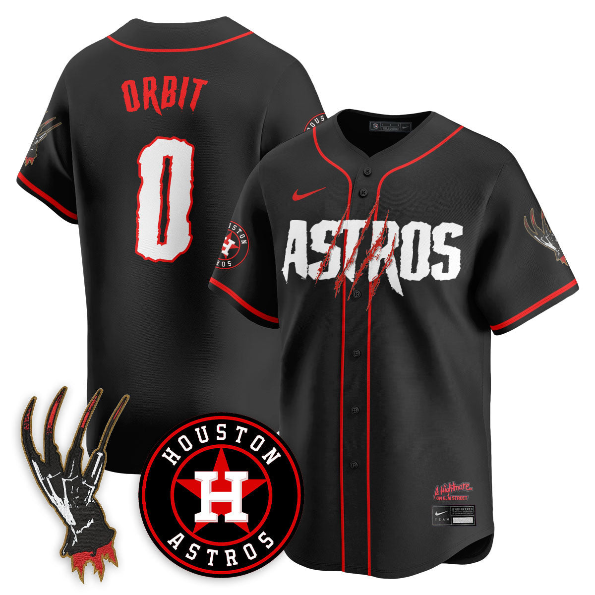 HOU "A Nightmare on Elm Street" Jersey - Stitched
