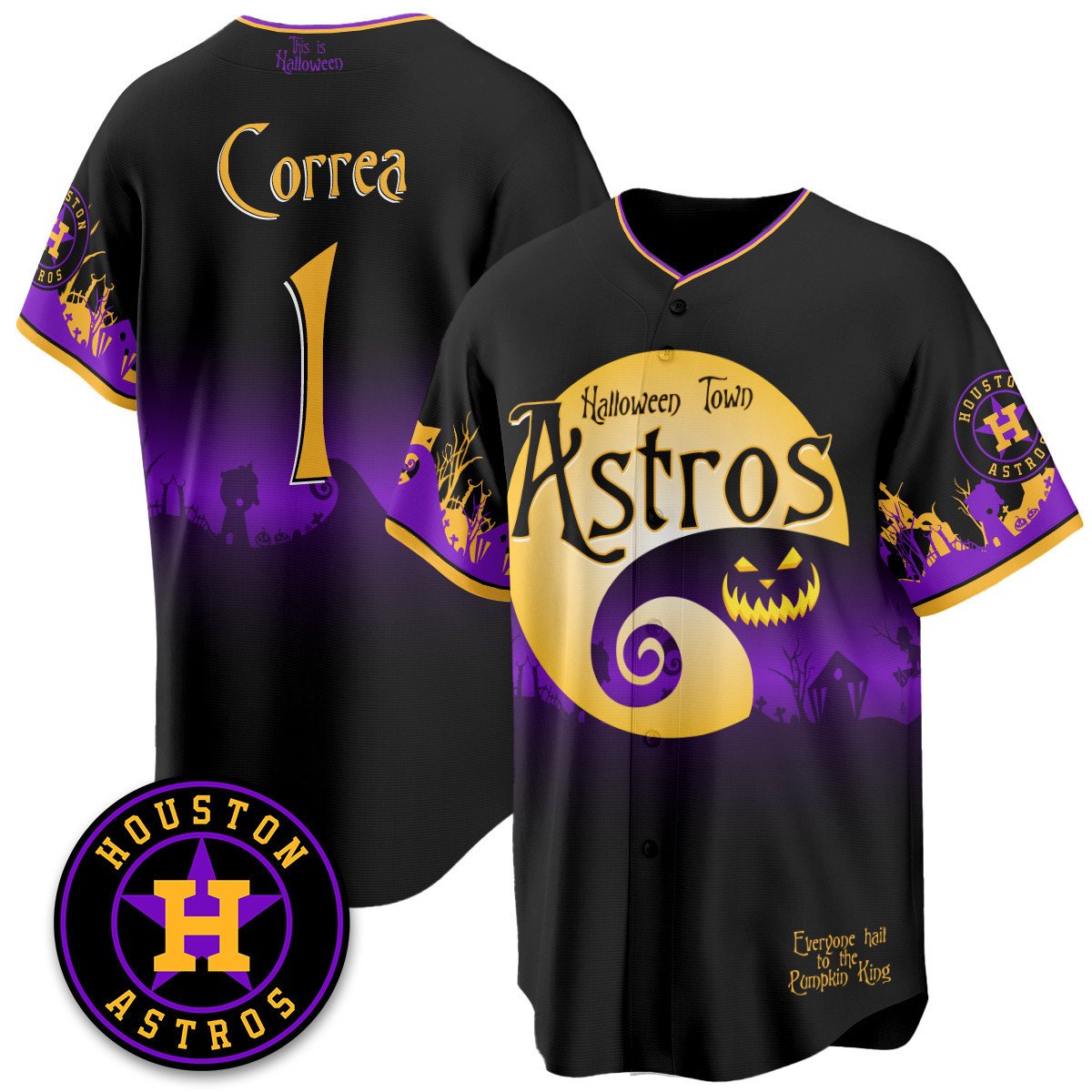 HOU "Halloween Town" Limited Jersey - Stitched