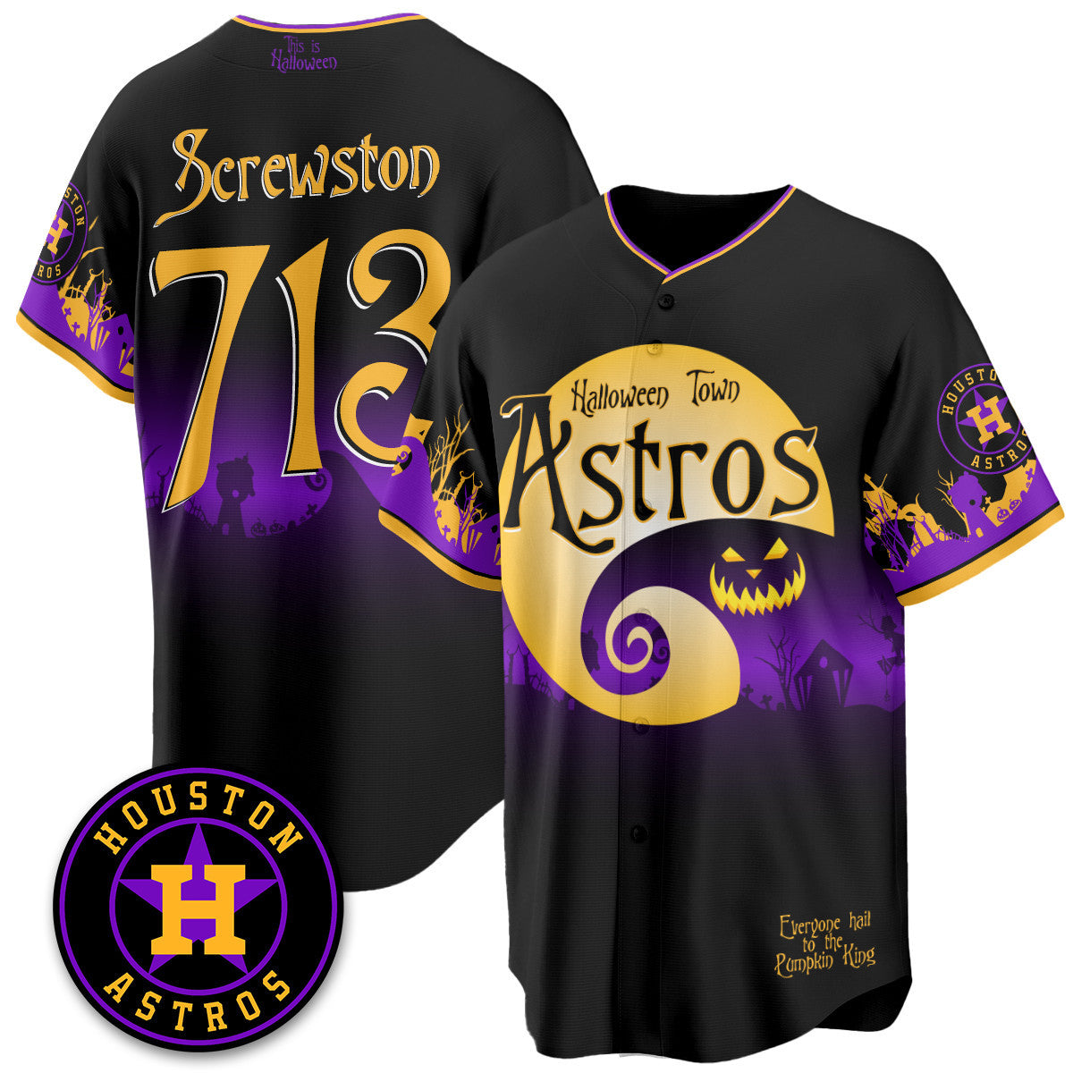 HOU "Halloween Town" Limited Jersey - Stitched
