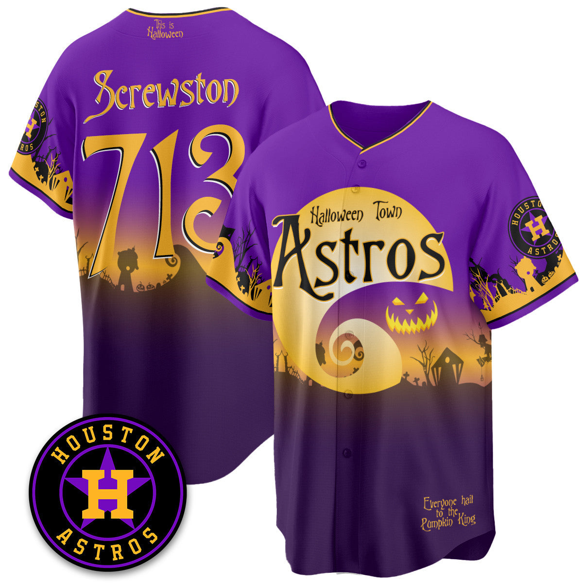 HOU "Halloween Town" Limited Jersey - Stitched