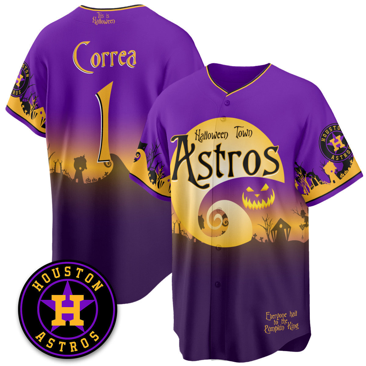 HOU "Halloween Town" Limited Jersey - Stitched