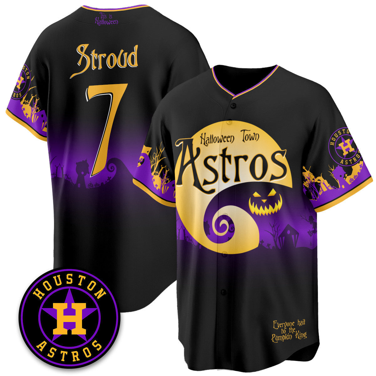 HOU "Halloween Town" Limited Jersey - Stitched